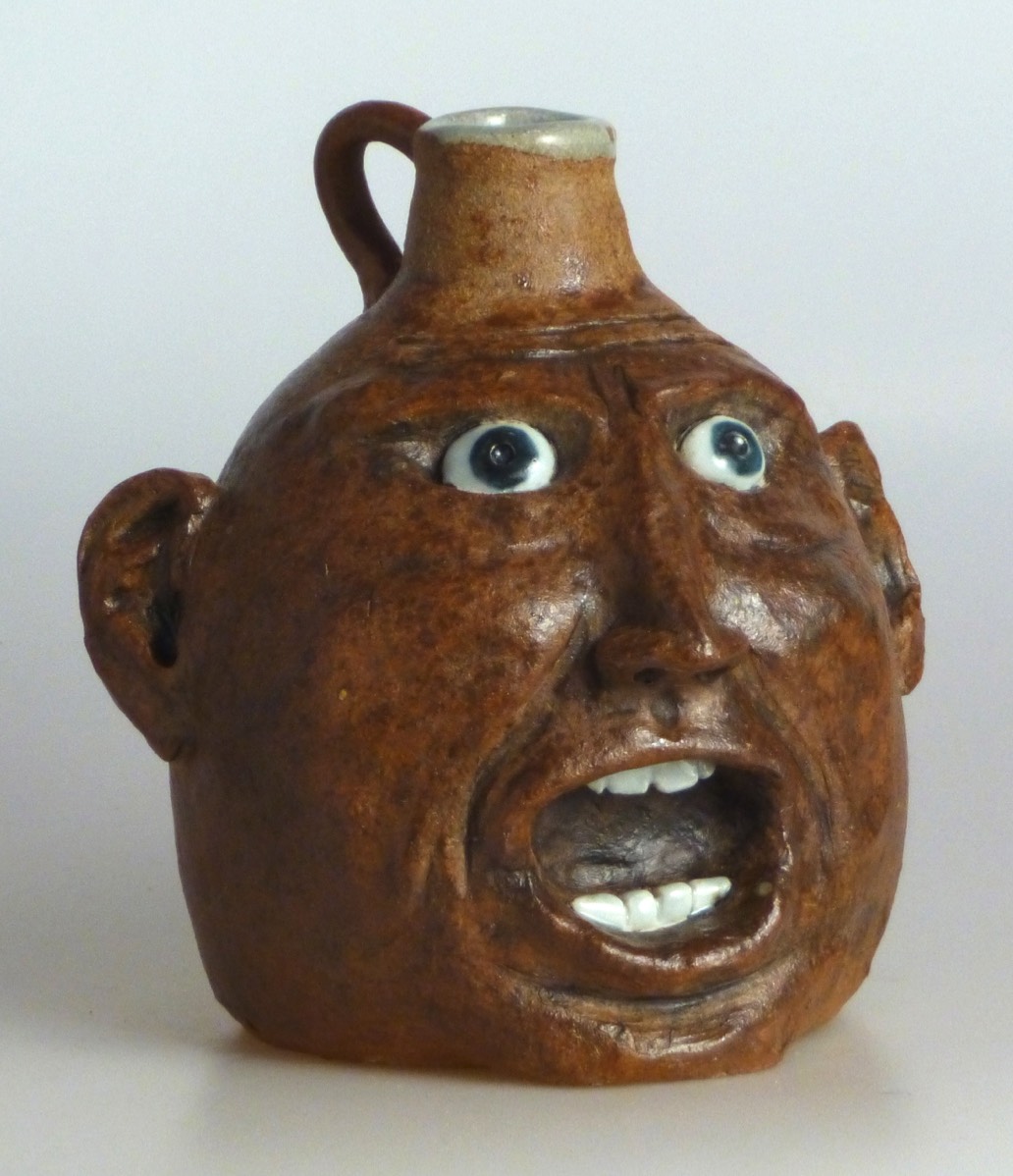 Shouting  face jug by Jeff Grunewald
