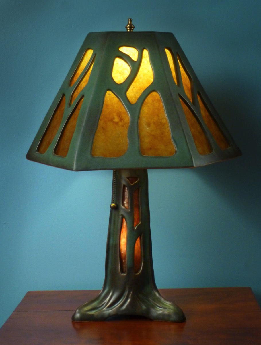 Tree lamp with lighted base by Jeff Grunewald