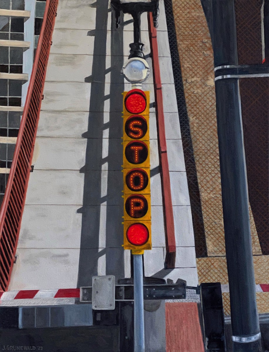 Stop at Bridge | Oil on canvas 18x24